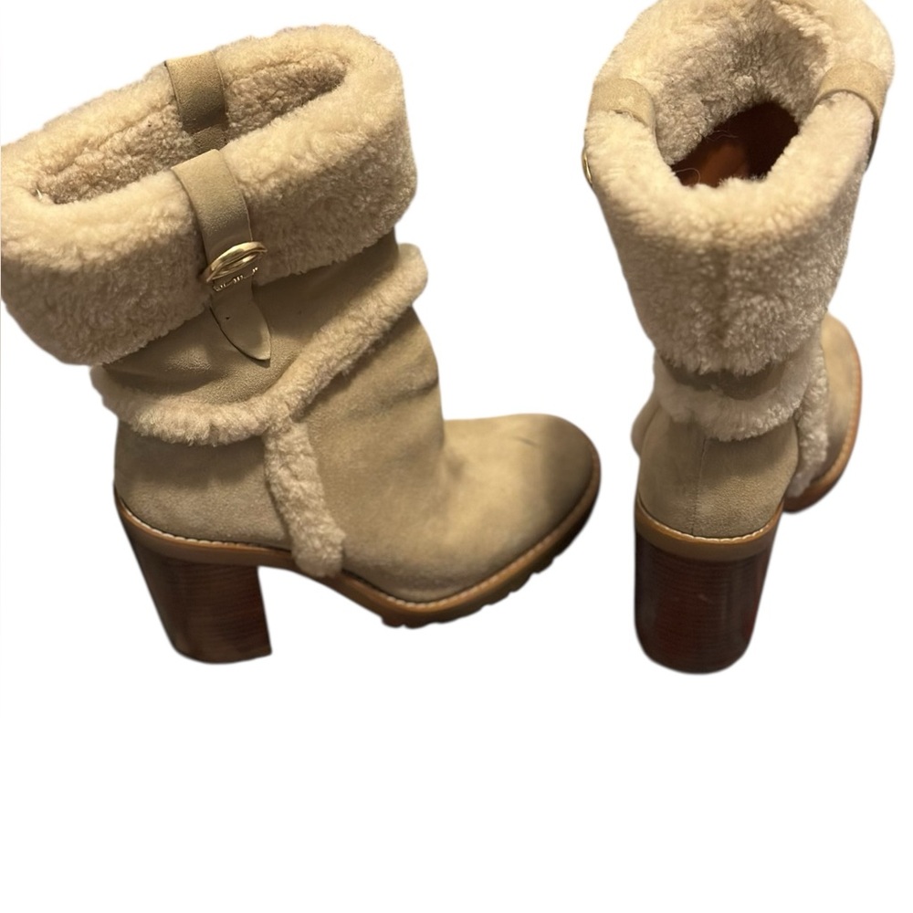 Coach Harlie Suede Bootie Shearing Trim women's 8B - Picture 6 of 15